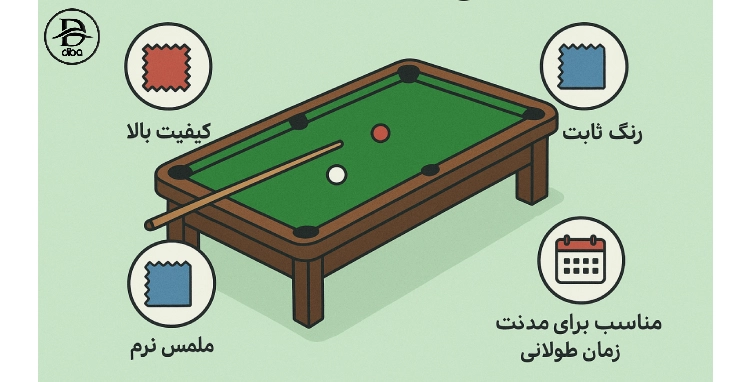راهنمای جامع انتخاب بهترین پارچه میز بیلیارد