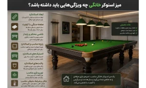 میز اسنوکر خانگی چه ویژگی‌هایی باید داشته باشد؟